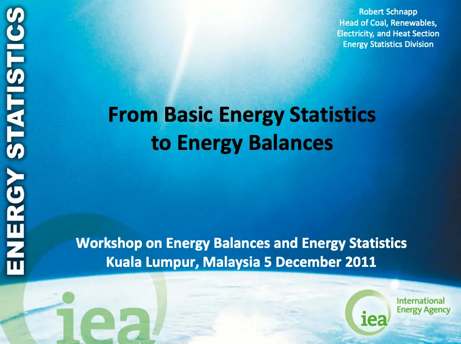 From Basic Energy Statistics to Energy Balances