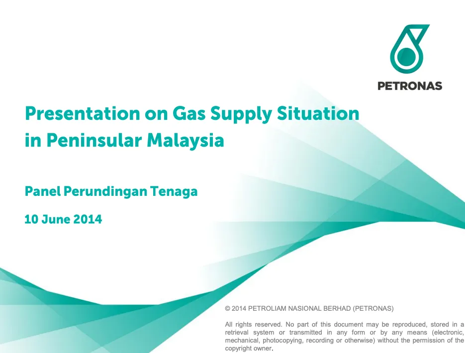 Gas Supply Situation in Peninsular Malaysia
