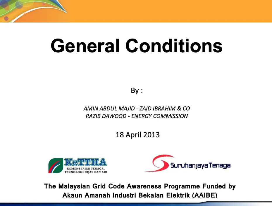 General Conditions - Grid Code Committee