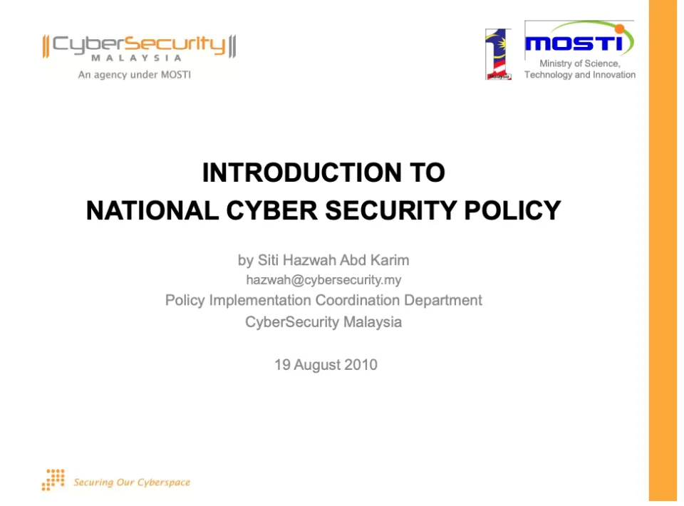 Introduction to National Cyber Security Policy