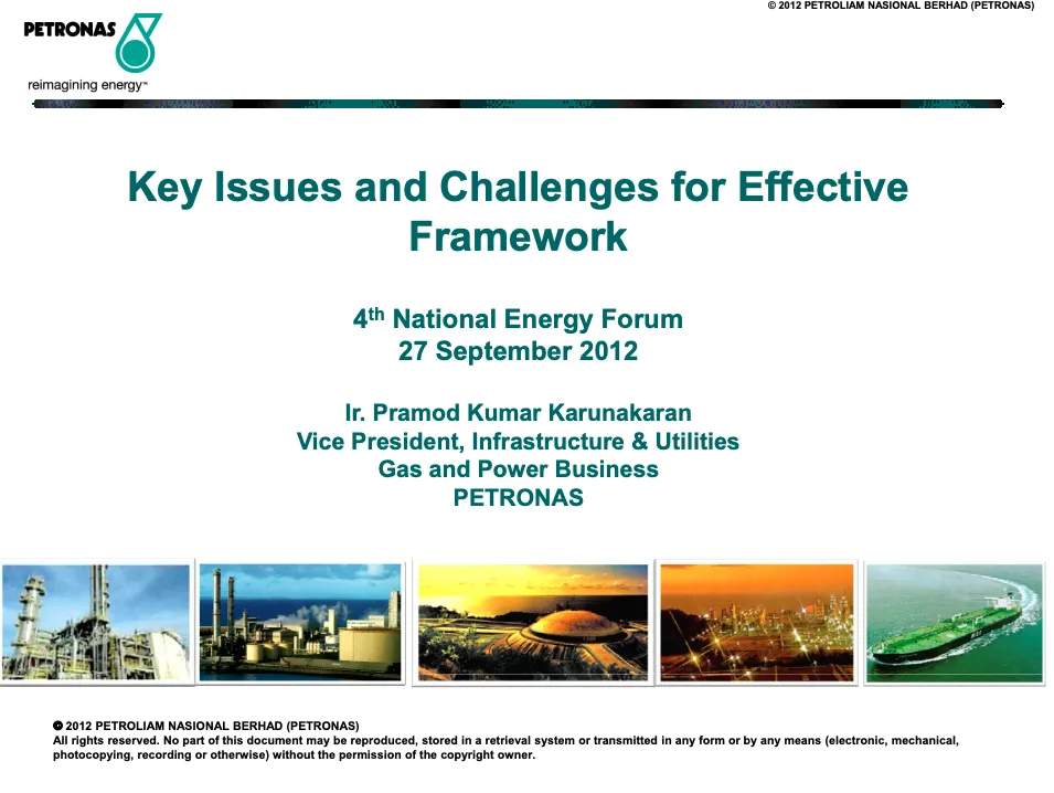 Key Issues and Challenges for Effective Framework - Petronas