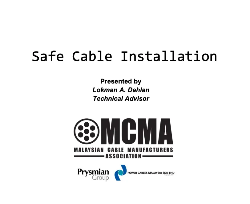 MCMA - Substandard Cables & Case Study (Market Surveillance)