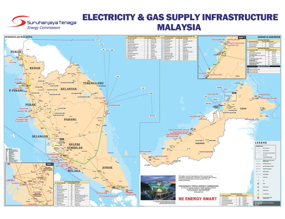 Map: Electricity & Gas Supply Infrastructure Malaysia (2019)