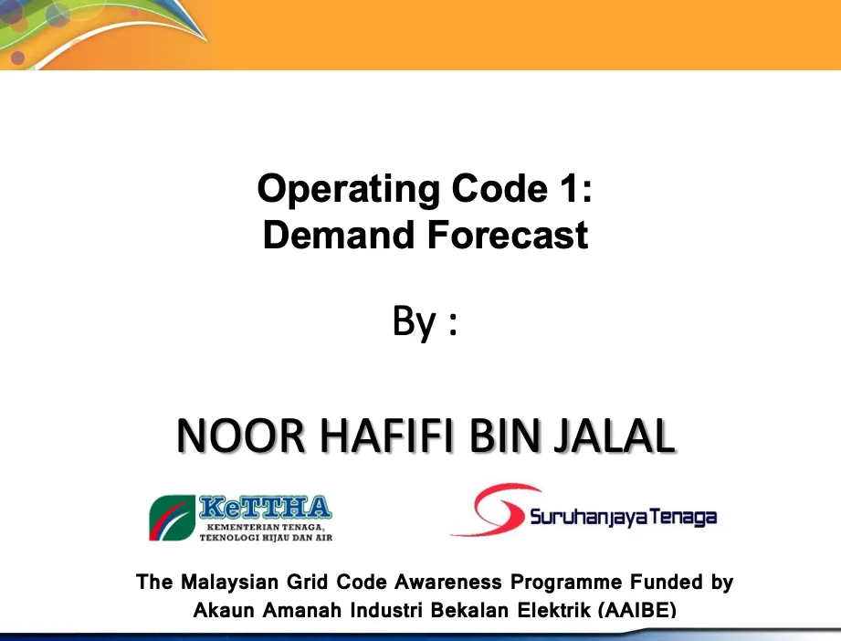 Operating Code 1: Demand Forecast