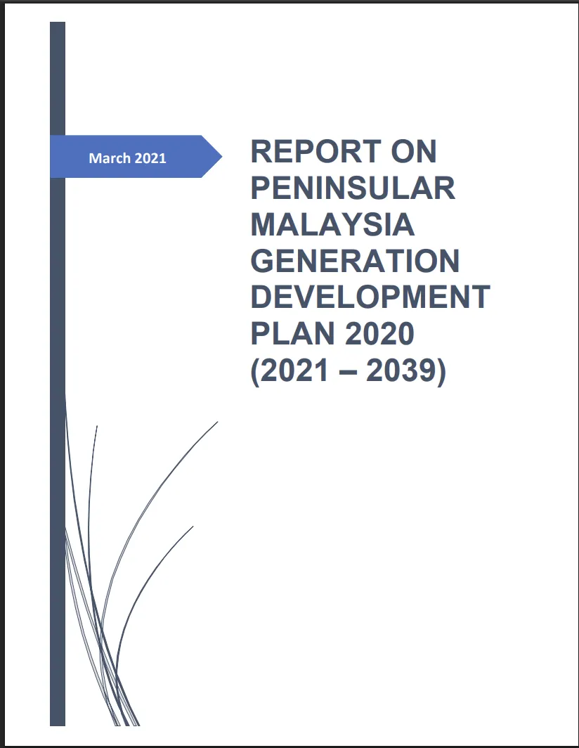 Report on Peninsular Malaysia Generation Development Plan 2020 (2021 - 2039)