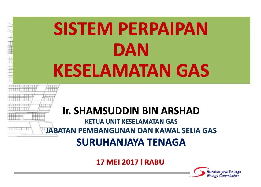 Sistem Perpaipan dan Keselamatan Gas
