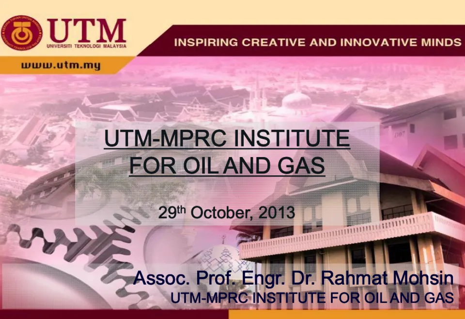UTM-MPRC for oil and gas